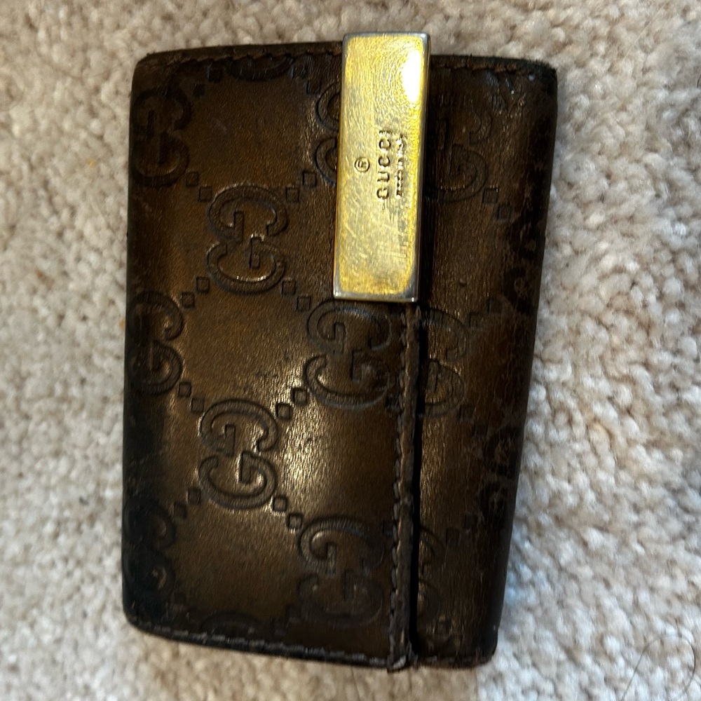 Gucci Dark brown Leather 6 Key Case - Picture 2 of 5